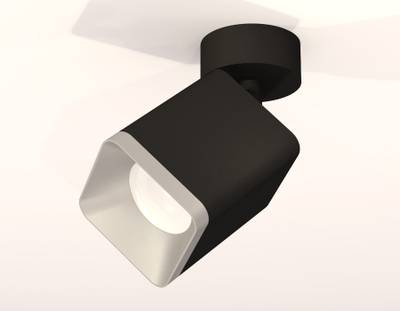 Комплект накладного поворотного светильника XM7813003 SBK/SSL черный песок/серебро песок MR16 GU5.3 (A2210, C7813, N7703)