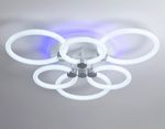 Светильник светодиодный потолочный FA3844/3+3 WH белый 102W 3000K-6400K+RGB D670*115 (ПДУ РАДИО 2.4G)