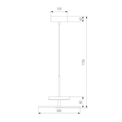 Светодиодный подвесной светильник с мраморным рассеивателем 40342 LED черный, LED