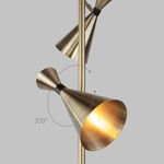 Торшер с поворотными плафонами 01109/2 латунь / черный