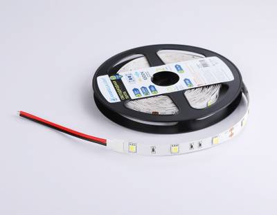 Светодиодная лента GS1803 5050 30Led/ 7.2W m/ 12V IP20 6500K/ 5000*10*1.87mm/ кратность резки 25mm (2 конт.)