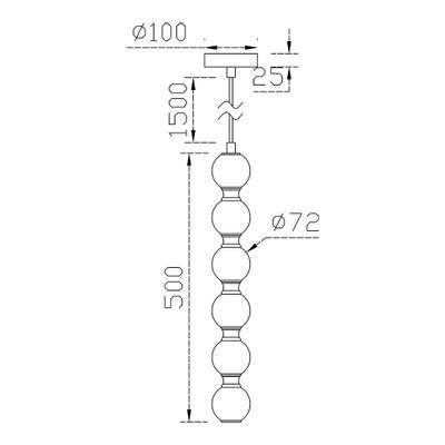 Подвесной светильник Adeline FL1201-6P, LED