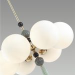5405/6 MODERN ODL_EX23 177 золотой/серый/зеленый/белый матовый металл/керамика/стекло Люстра E14 6*40W PALLE