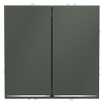 VLS020406 Проходной переключатель встраиваемый VOLTUM S70 двухклавишный с подсветкой 10А, (титан). (ТМ Maytoni)
