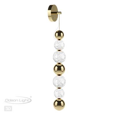 5008/13WL L-VISION ODL23 587 золотой/прозрачный/металл/акрил Настенный светильник LED 13W 4000K 700Лм CRYSTAL