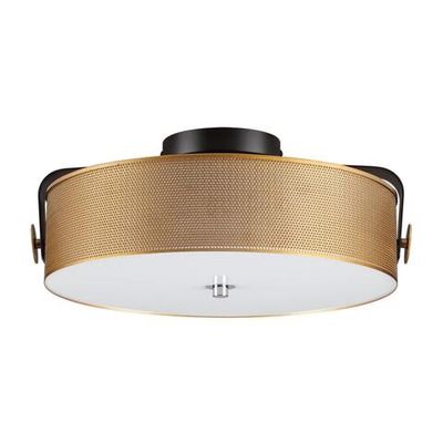 6597/40L LEDIO LN25 158 черный, античная латунь/античная латунь металл/металл, стекло Потолочный светильник LED 40W 4000К 220V DRUMY