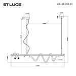 SL6118.303.03 Светильник подвесной ST-Luce Латунь/Латунь LED 2+1*3+11W 4000K