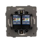 Механизм компьютерной розетки двойной SCT-TENDO-MPC2-PL-WH (RJ-45, CAT6) (Arlight, -)