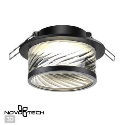 370918 SPOT NT22 342 черный Светильник встраиваемый IP20 GU10 9W 220V GEM