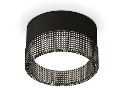 Комплект накладного светильника с композитным хрусталем XS8102031 SBK/BK черный песок/тонированный GX53 (C8102, N8484)