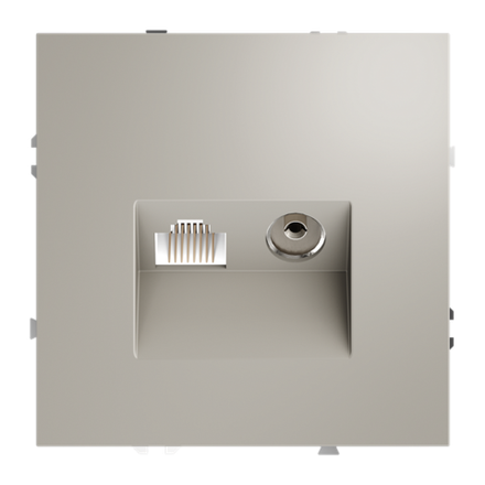 VLS060703 Розетка телевизионная встраиваемая VOLTUM S70 TV+RJ45 кат. 6, (кашемир). (ТМ Maytoni)