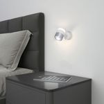 Настенный светодиодный светильник в стиле минимализм 20165/1 LED белый / серебро