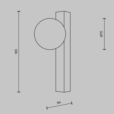Настенный светильник (бра) Yora 3000К 3Вт MOD464WL-L3BS3K. TM Maytoni