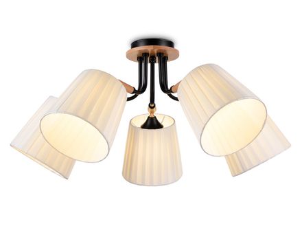 Светильник потолочный TR4733/5 BK/LWD черный/светлое дерево E27/5 max 40W D610*270