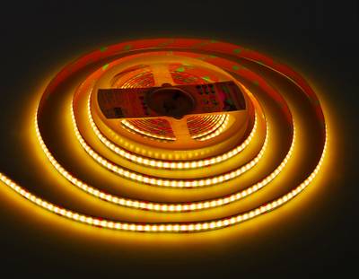 Светодиодная лента GS4951 COB 576Led/ 14W m/ 24V IP20 RGB/ 5m*10mm*3mm кратность резки 31.25mm (4 конт.)