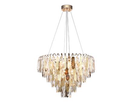 Подвесная люстра с хрусталем TR5258/11 SGD/CL золото/прозрачный E27*11 max 40W D600*400