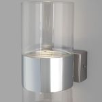 Настенный светодиодный светильник со стеклянным плафоном 40021/1 LED хром/прозрачный
