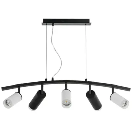 LR7353638720 Люстра RULLO 5х50W GU10 ЧЕРНЫЙ/БЕЛЫЙ (571735+214436-3+214487-2+202430-5)