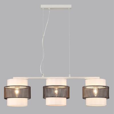 8002/3A MODERNI LN25 159 белый, черный металл/металл, текстиль Подвес Е27 3*60W 220V ANIMAISA