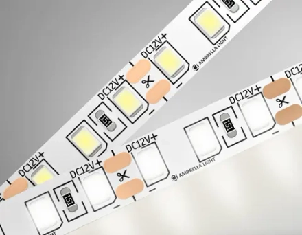 Светодиодная лента GS1102 2835 120Led/ 9.6W m/ 12V IP20 4500K/ 5000*8*1.2mm/ кратность резки 25mm (2 конт.)