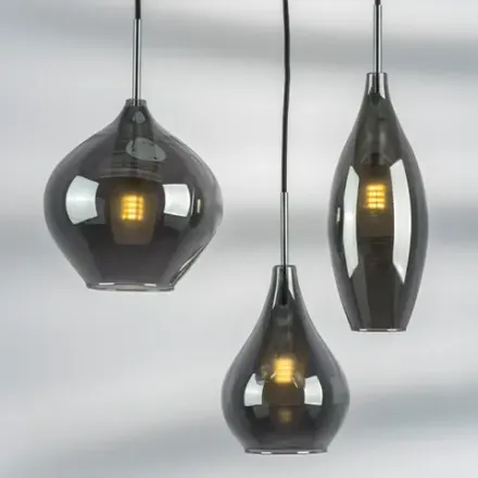 803057 Подвес PENTOLA 3х25W G9 ХРОМ/ДЫМЧАТЫЙ Lightstar