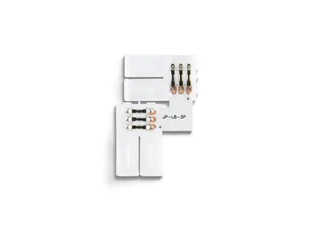 Соединитель угловой L для светодиодной ленты 2835 12/24V (3 конт.) GS6601 (10шт)