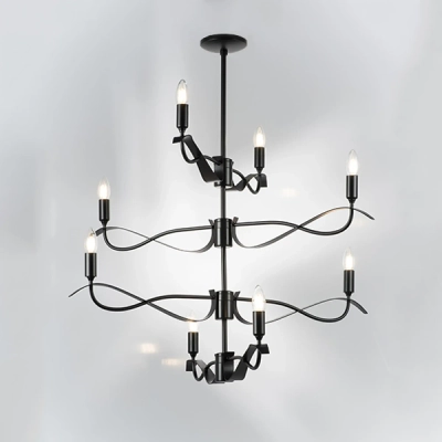 733287 Люстра RAGNO 8х40W E14 ЧЕРНЫЙ МАТОВЫЙ Lightstar