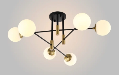 Светильник потолочный Crystal Lux FIDEL PL6 BLACK 0630/105