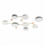 SLE600102-08 Светильник потолочный Золотистый, Светлое дерево/Белый, Серый LED 8*16,5W 4000K