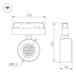 Светильник MAG-ORIENT-POINT-R80-12W Day4000 (WH, 18 deg, 48V) (Arlight, IP20 Металл, 5 лет)