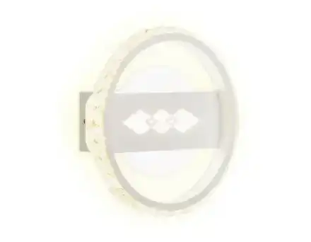 Настенный светодиодный светильник с хрусталем FA221 WH белый LED 6400K+3000K 24W D200*40
