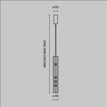 Подвесной светильник Ордо / Ordo 3000К 8Вт, MOD272PL-L12BS3K. TM Maytoni