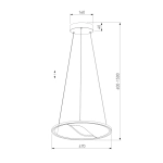 Подвесной светодиодный светильник 40026/1 LED серый, LED