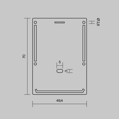 Комплект заглушек (для профиля ALM-5070-S-2M) 2 шт., ALM-5070-S-EC, 642095. TM Maytoni