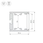 Профиль SL-ARC-3535-D320-W90 WHITE (260мм, дуга 1 из 4) (Arlight, Алюминий)