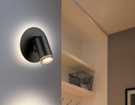 Светильник светодиодный настенный с выключателем FW2463 BK черный LED 4200K 7W D145*150