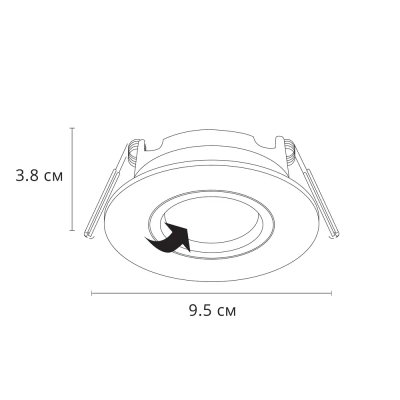 Точечный встраиваемый светильник Arte Lamp GIRO A2867PL-1WH, 1хGU10