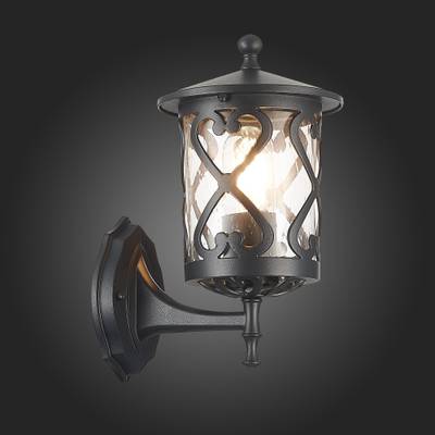 SL085.401.01 Светильник уличный настенный ST-Luce Черный/Черный, Прозрачный E27 1*60W