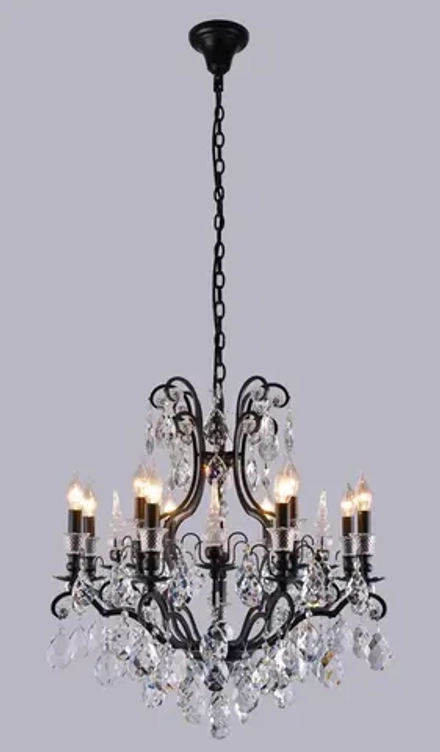 Люстра Crystal Lux MAGNIFICO SP13 BLACK/TRANSPARENT 2310/313