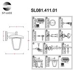 SL081.411.01 Светильник уличный настенный ST-Luce Черный/Черный, Прозрачный E27 1*40W