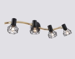 Светильник накладной TR8658/4 BK/GD черный/золото E14/4 max 60W 750*100*185