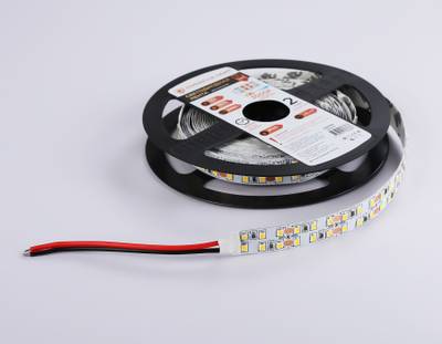Светодиодная лента двухрядная GS1701 2835 240Led/ 24W m/ 12V IP20 3000K/ 5000*10*1.2mm/ кратность резки 25mm (2 конт.)