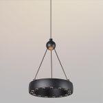 359396 OVER NT24 000 черный Светильник подвесной светодиодный, длина провода 2м IP20 LED 12W вниз/5W вверх 220V 1360Лм 3000K TURN