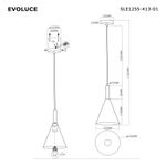 SLE1255-413-01 Светильник подвесной Черный/Белый E27 1*40W