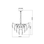 Подвесная люстра Arte Lamp LILLY A4070LM-9GO, 9хE14