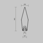 Комплект креплений (для профиля ALM-8832-S-2M) ALM-8832-MT 4 шт., 642006. TM Maytoni