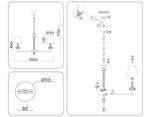 Светильник подвесной LH71003/7 BN/WH никель/белый E14*7 max 40W D820*1130