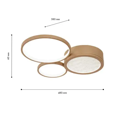 Потолочный светильник Campus 4681-3C, LED*65W 3000-7000K. ТМ F-Promo