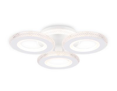 Потолочный светодиодный светильник с пультом FA8866/3 WH белый 3000K-6400K 38W 390*360*80 (ПДУ ИК)