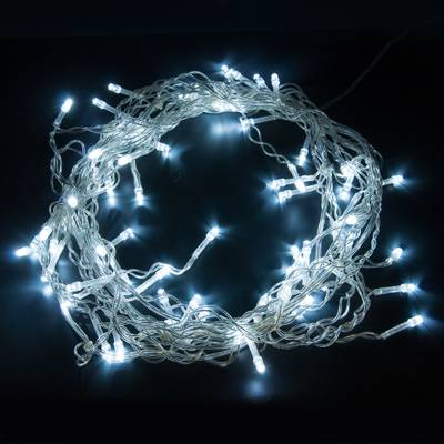 Новогодняя гирлянда бахрома белый 1,8*0,5м IP20 100-001 белый